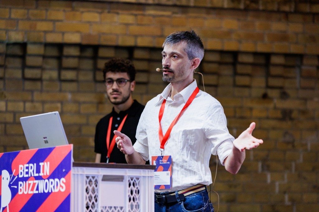 That's me, Alessio, speaking at Berlin Buzzwords 2025